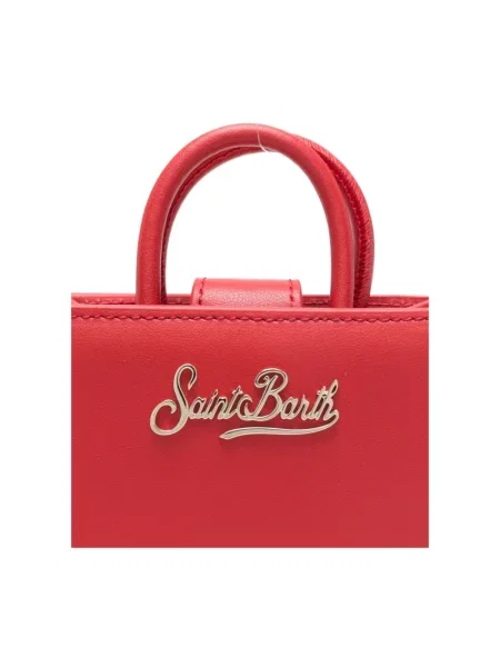 Torebka skórzana Mc2 Saint Barth skórzana czerwona