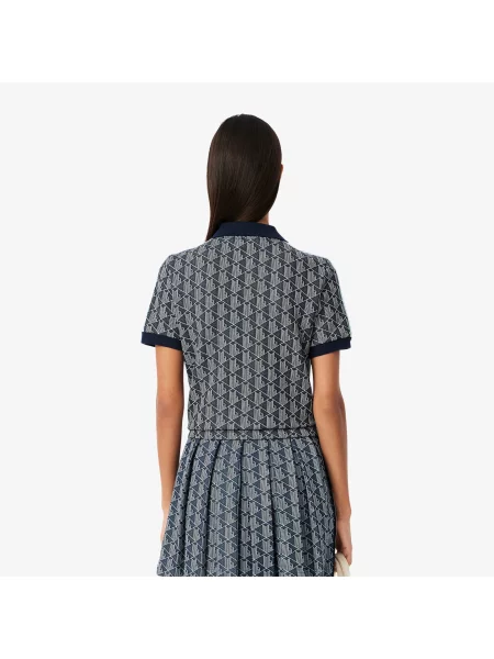 Lacoste поло Monogram синє