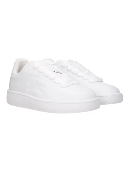 Sneakersy Burberry skórzane białe
