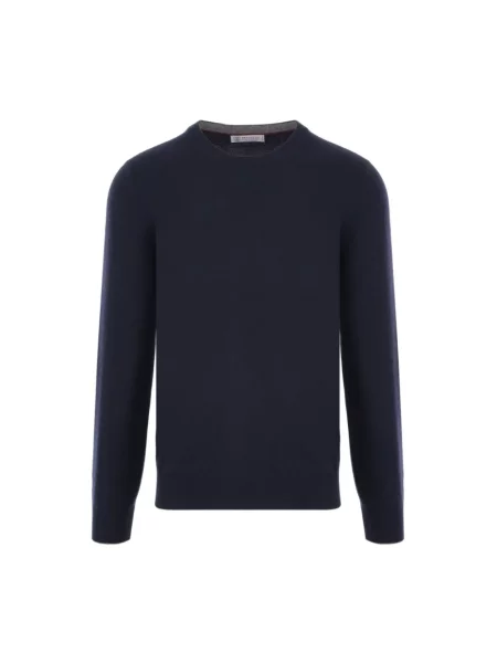 Sweter Brunello Cucinelli z kaszmiru niebieski