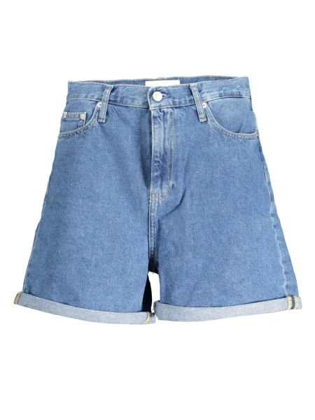Pantaloni Calvin Klein Jeans scurte albastru