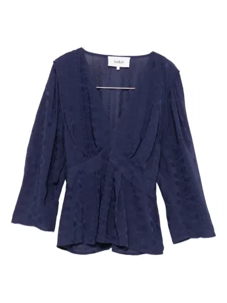 Top Ba&sh cu decolteu în V albastru