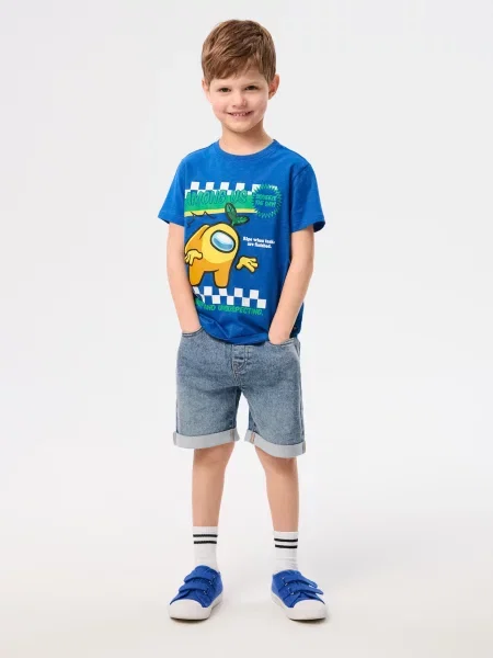 Sinsay tričko Among Us indigo