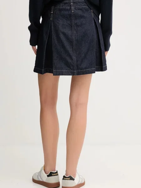 Džínová sukně Calvin Klein Jeans tmavomodrá mini áčková