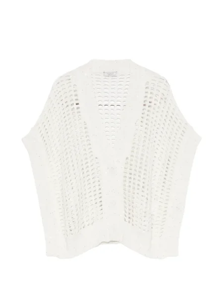 Елек Peserico с пайети бяло