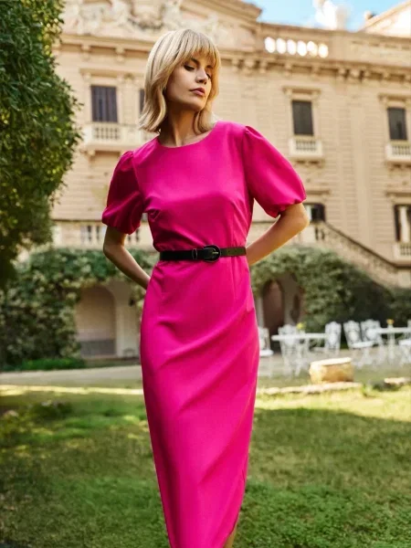 Rochie Marisse de costum fucsie