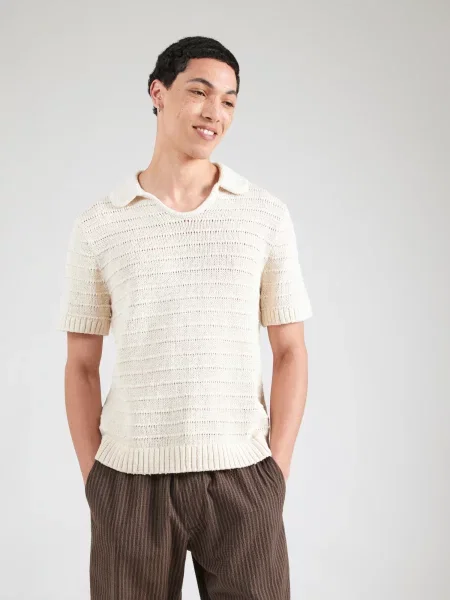 Abercrombie & Fitch Pulover Rafia Breedy svijetlobež