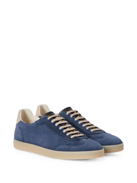 Sneakerși Brunello Cucinelli din piele de căprioară albastru