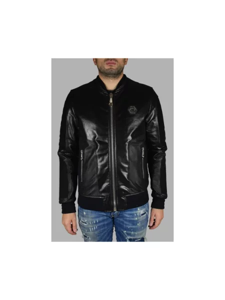 Kurtka skórzana Philipp Plein czarna