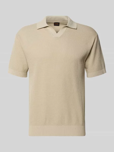 Koszulka polo o kroju regular fit z czystej bawełny model KOCELLO' Boss Orange beżowa