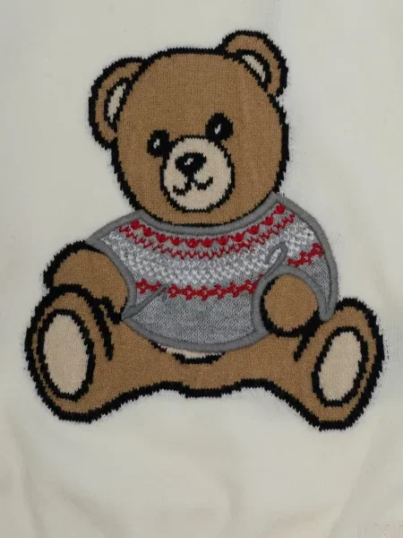 Sweter dziecięcy Moschino biały