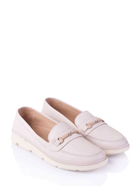 Замшевые лоферы Derisan бежевые