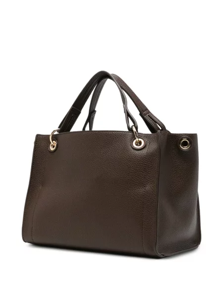 Geantă shopper Twinset cu autograf maro