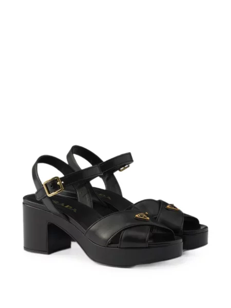 Sandale Prada din piele cu platformă negru