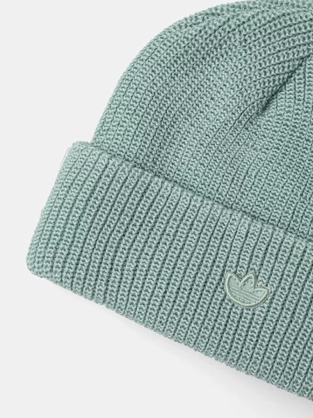 Čepice adidas Originals z husté pleteniny tyrkysová