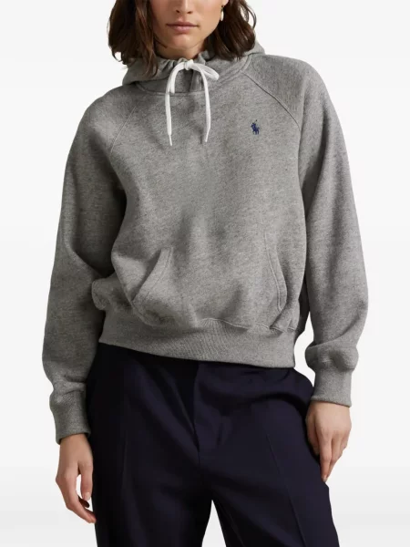 Fleece πουλόβερ Polo Ralph Lauren με αυτόγραφο πορτοκαλί