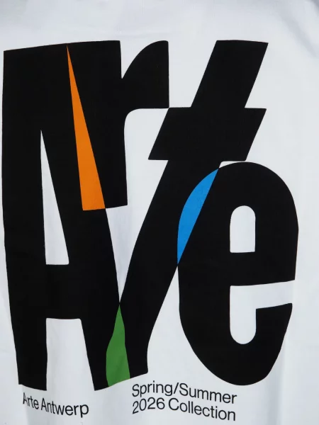 Tricou Arte Antwerp cu imagine alb