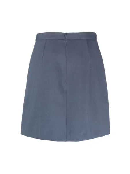 Spódnica Tommy Hilfiger wełniana niebieska