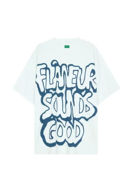 Tricou Flâneur cu imagine alb