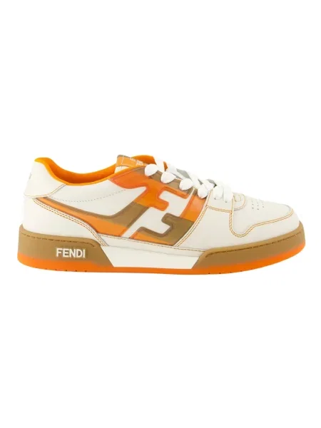 Sneakersy Fendi skórzane pomarańczowe