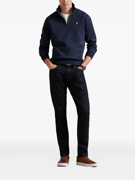 Briaunotas pusiau užtrauktukas zomšinės bokseriai Polo Ralph Lauren balta