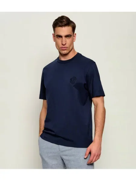 BOSS BLACK Tricou H-Thompson | mercerizat negru