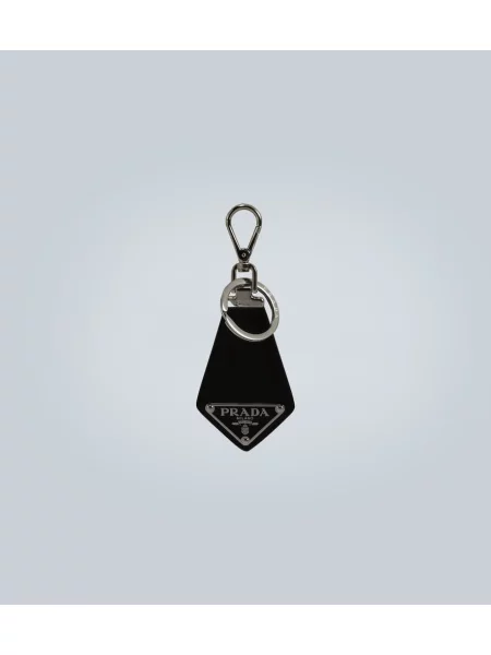 Кожаный пръстен Prada черно