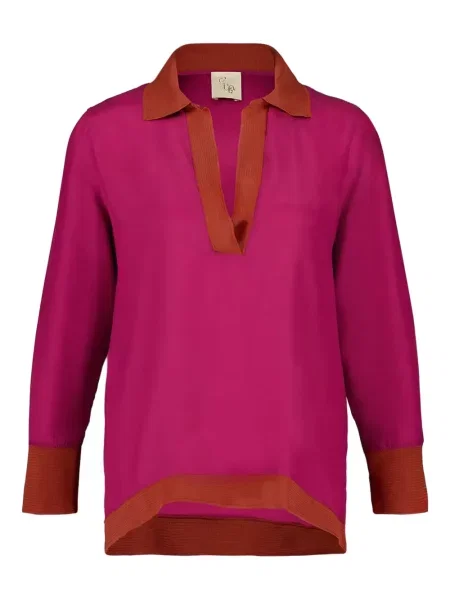 Top Paula de mătase roz