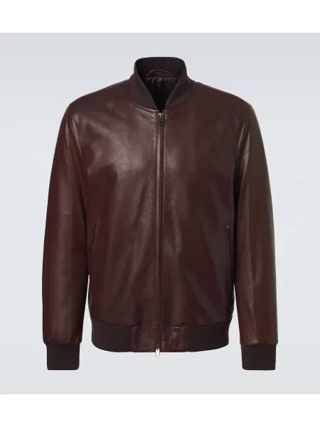 Geanta de piele Brioni maro