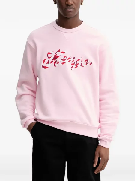 Hanorac crewneck Kenzo cu broderie cu decolteu rotund roz