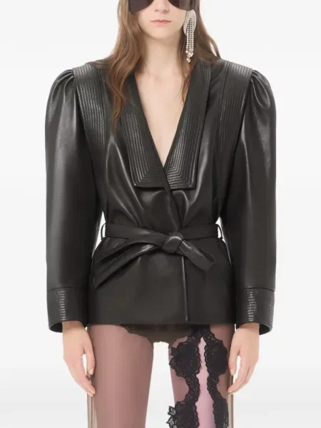 Geanta de piele Valentino Garavani negru