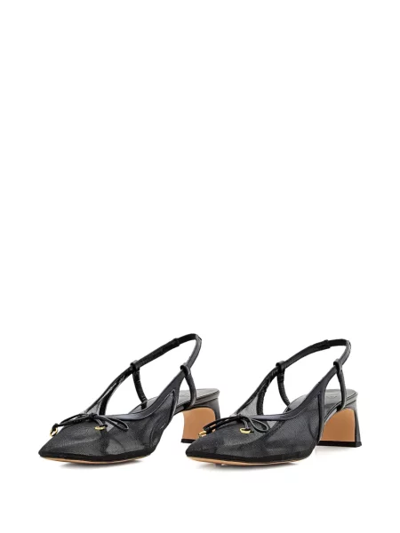 Pantofi cu toc Odissì plasă slingback negru
