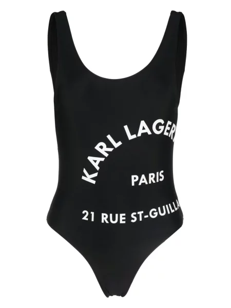 Costum de baie Karl Lagerfeld cu imagine negru