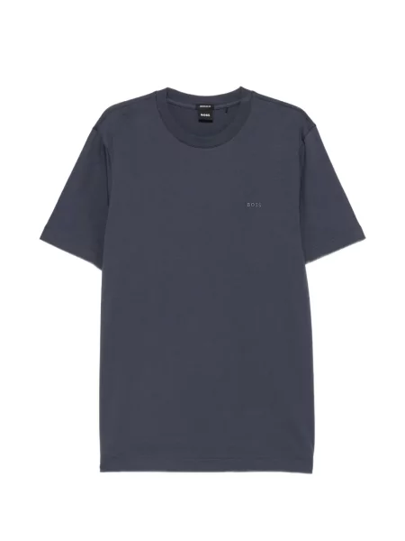 Tricou Boss cu broderie albastru