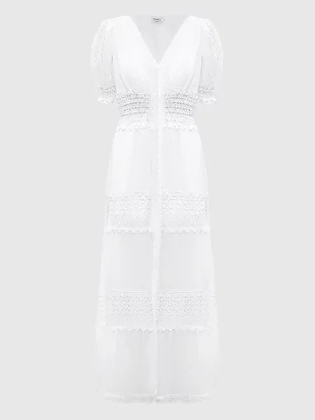 Сукня міді Clemence з мереживом Charo Ruiz біла