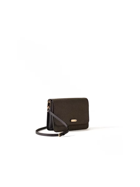 Torebka crossbody Borbonese skórzana brązowa