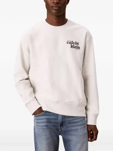 Pulover Calvin Klein cu imagine cu decolteu rotund