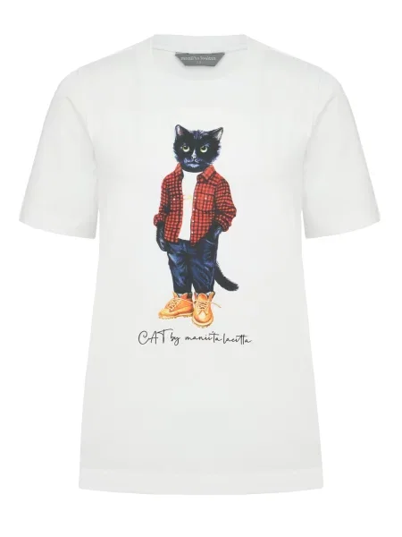 Cat e Lolette Tričko Country Cat' bílá