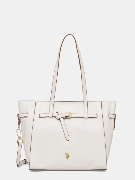 U.S. Polo Assn. torebka crossbody skórzana GUILDFORD beżowa