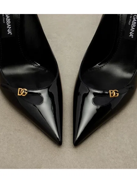 Pantofi cu toc Dolce&gabbana din piele de lac negru