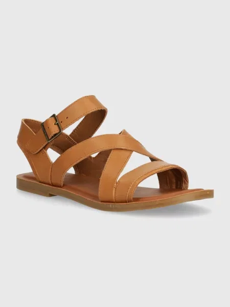 Usnjeni sandali Toms Sloane rjava