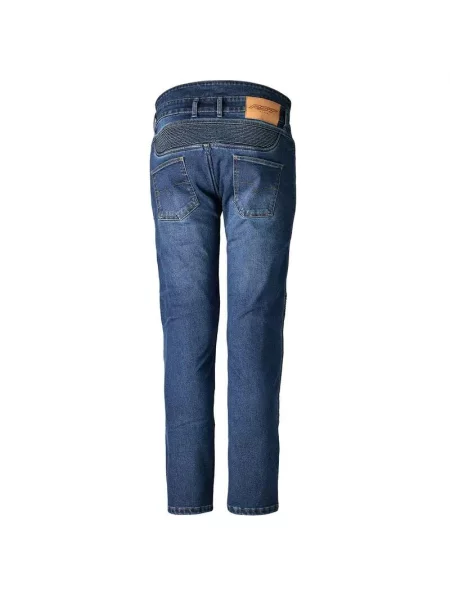 Jeans motocyklowe wzmocnione krótkie nogawki RST Aramid Tech Pro CE niebieskie