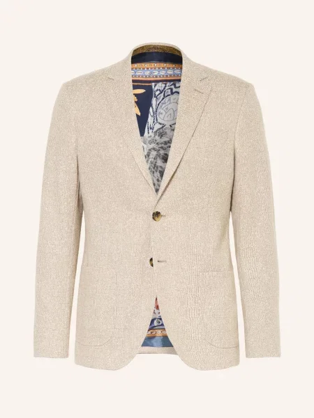 Etro Sako Z Džersejové Tkaniny Regular Fit / černošedá béžová