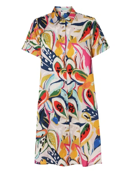 TATUUM Rochie tip bluză ZELIRA Z deschis / bleumarin / verde / roșu bej