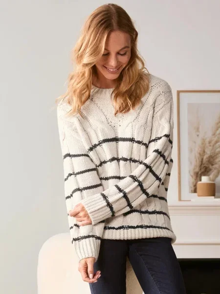 Tchibo Светр Сірий/чорний чорний