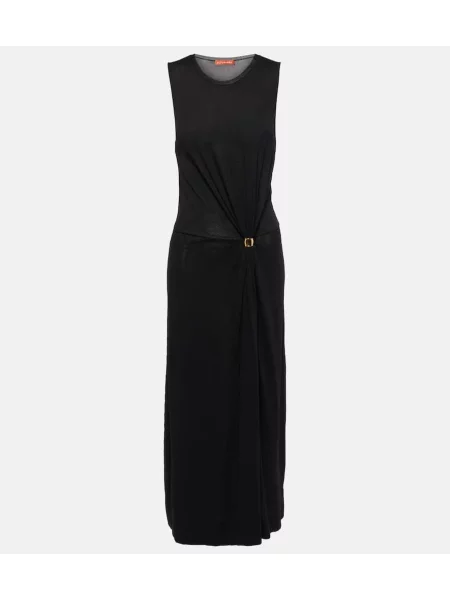 Rochie midi Altuzarra din jerseu până la genunchi de costum negru