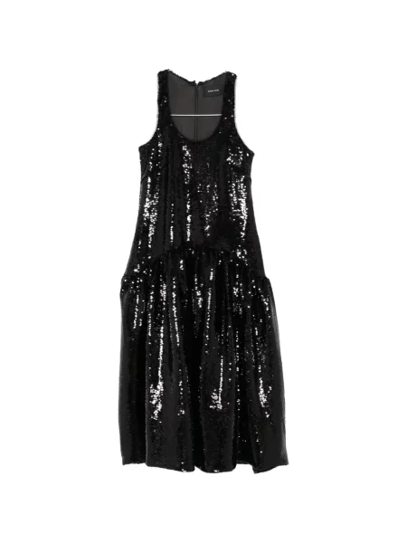 Rochie midi Simone Rocha cu paiete până la genunchi de costum negru