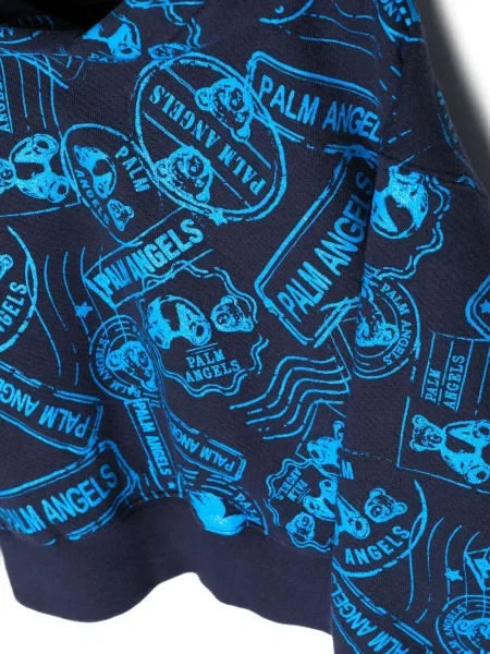 Bluza z kapturem dziecięca Palm Angels niebieska