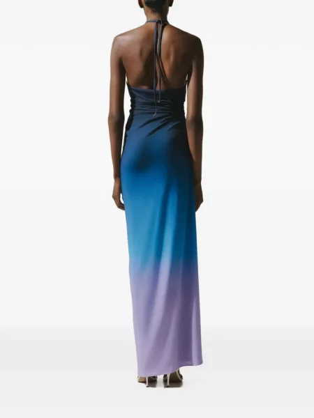 Rochie maxi Baobab cu volane albastru