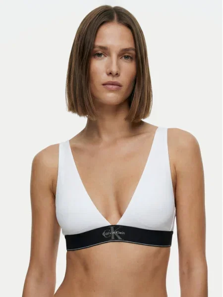 Calvin Klein Underwear Sutien gri / negru alb